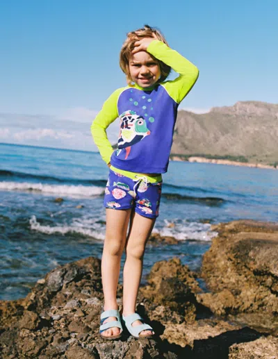 Boden Kids' Swim Trunksblue Heron Fish Boys
