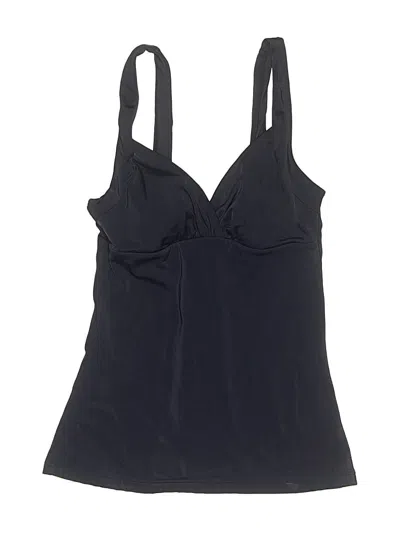 Pre-owned Boden Swimsuit Top Black Solid Pattern Swimwear
