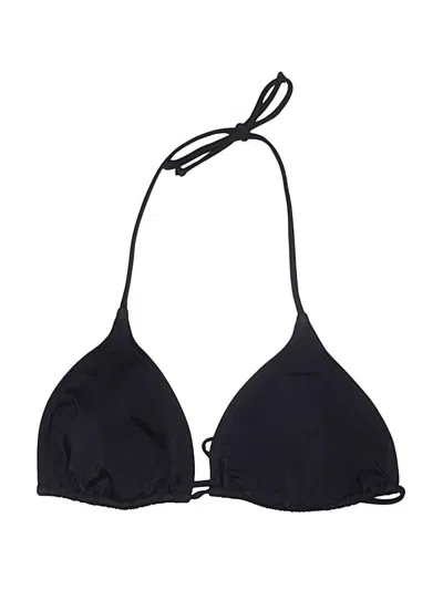 Pre-owned Boden Swimsuit Top Black Solid Pattern Swimwear