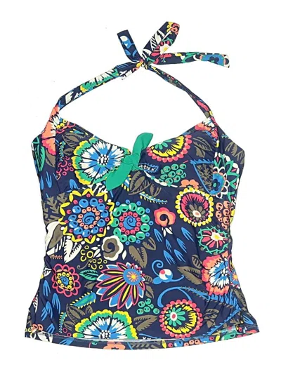 Pre-owned Boden Swimsuit Top Blue Paisley Pattern Swimwear