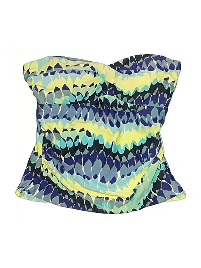 Pre-owned Boden Swimsuit Top Blue Print Pattern Swimwear
