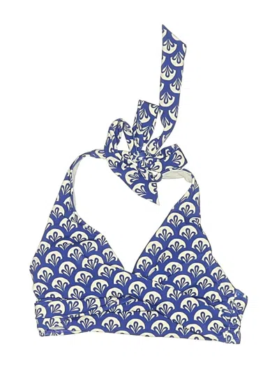 Pre-owned Boden Swimsuit Top Blue Print Pattern Swimwear