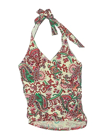 Pre-owned Boden Swimsuit Top Red Paisley Pattern Swimwear