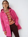 Boden Swing Duffle Coat Pink Peony  In Pink
