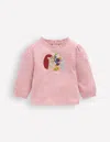 Boden T-shirt Mit Applikation-vintage-rosa Tiere Der Saison In Pink