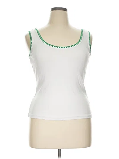 Pre-owned Boden Tank Top White Sweetheart Neckline Tops