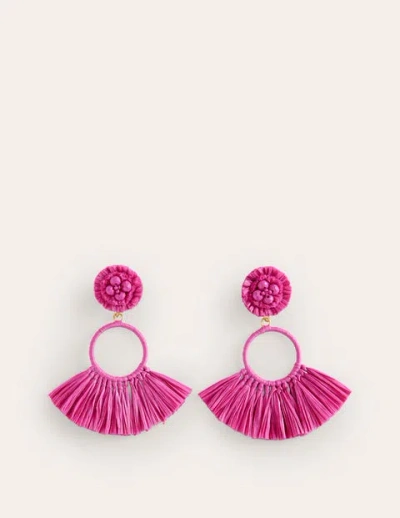 Boden Tassel Ring Earrings Plum Blossom Women  In Pink