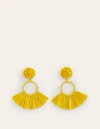 BODEN Tassel Ring Earrings Warm Sunshine Yellow Women Boden