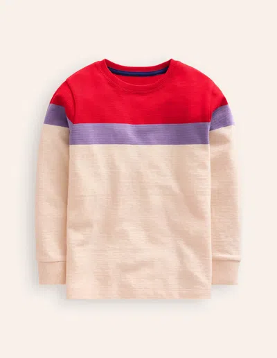Boden Kids' Textured Tshirtpoppy Red Multi Boys  In Poppy Red Multi