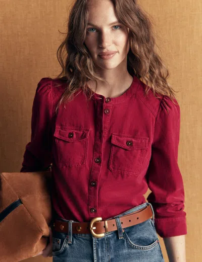 Boden Thea Cordhemd In Rot | Grösse 30 In Red