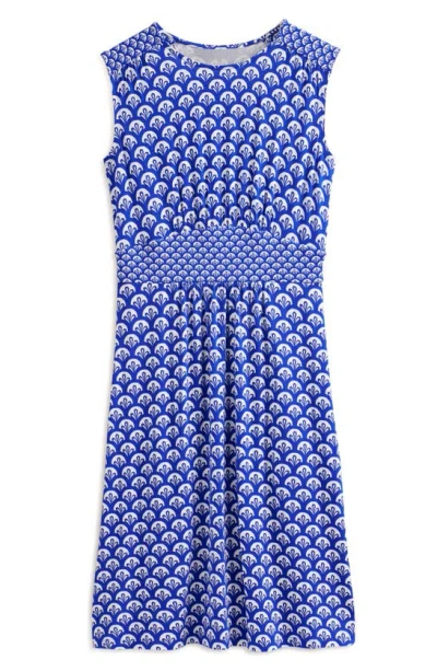 Boden Thea Sleeveless Dress In Surf The Web, Foliage Geo
