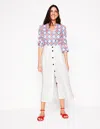 Boden Thomasina Linen Midi Skirtwhite Women