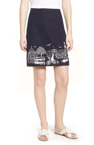 Boden Tilda Embroidered Cotton Skirt In Blue