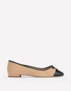 Boden Toe Cap Ballet Flat-macchiato Suede Female