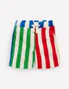 Boden Towelling Shortshotch Potch Stripe Boys  In Hotch Potch Stripe
