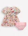 Boden Traditional Smock Dressfrench Pink Spring Meadow Girls  In French Pink Spring Meadow