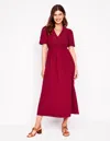 Boden Trim Double Cloth Dressgarnet Red Women