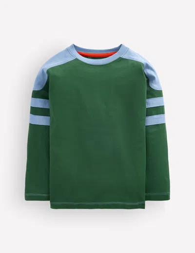 Boden Kids' T-shirt In Blockfarben In Grün | Grösse 98 In Green