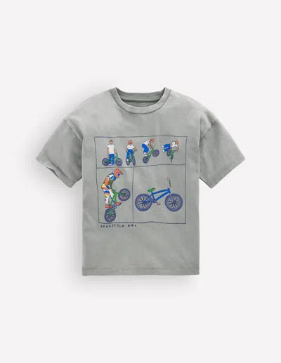 Boden Kids' T-shirt Mit Vintage-waschung Und Grafik | Grösse 164 In Green