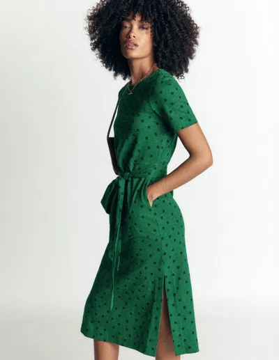 Boden T-shirt-midikleid Aus Jersey In Grün | Grösse 30 In Green
