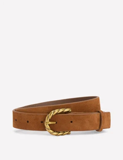 Boden Twist Buckle Belt Tan  In Brown