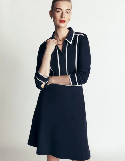 Boden Ula Kurzes Ponte-kleid In Blau | Grösse 30 In Blue