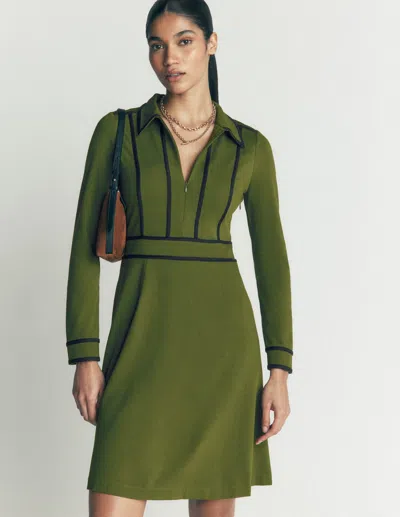 Boden Ula Kurzes Ponte-kleid In Blau | Grösse 30 In Green