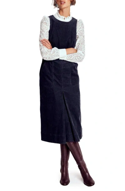 Boden Ula Sleeveless Corduroy Midi Dress In Blue