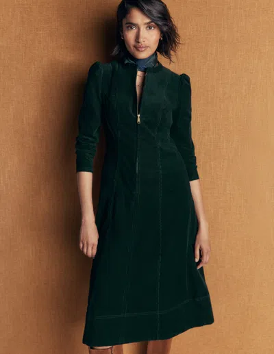 Boden Una Cord-midikleid In Blau | Grösse 30 In Green
