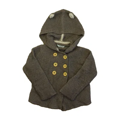 Boden Kids' Unisex Brown Cardigan In Green