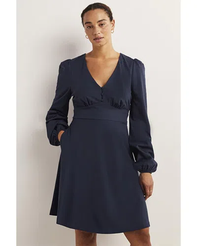 Boden V-neck Jersey Tea Dress In Blue