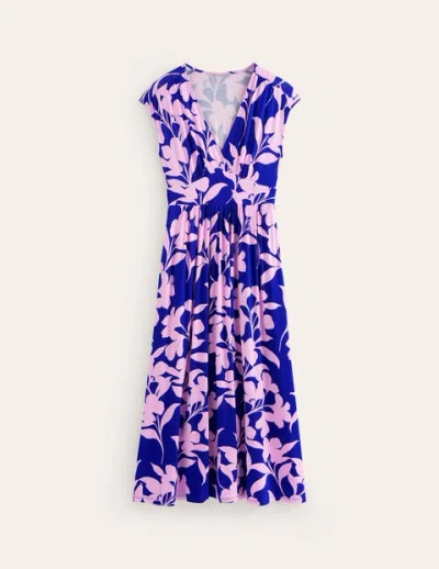 Boden Vanessa Wrap Jersey Maxi Dress Sweet Lilac, Silhouette Bloom Women