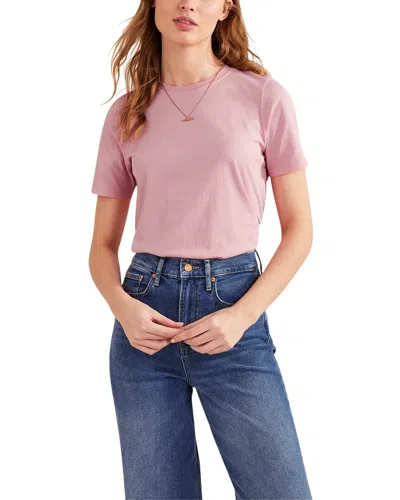 Boden Vegetable Dyed Crew T-shirt In Orchid Pink
