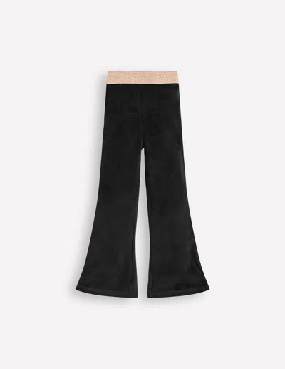 Boden Kids' Velvet Flared Leggings Black