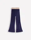 Boden Velvet Flared Leggings College Navy  In Multi