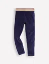 Boden Velvet Leggings Starboard Blue  In Blue