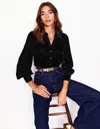 Boden Velvet Shirtblack Women  In Black