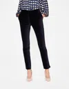 Boden Velvet Straight Leg Ankle Pants In Navy Blue In Blue