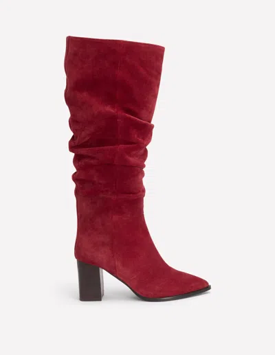 Boden Vera Block Heel Point Boots Red