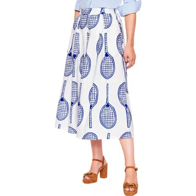 Boden Verity Linen Midi Skirt In Multi