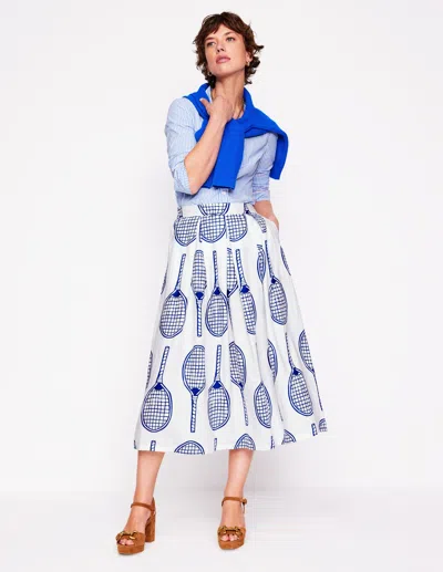 Boden Verity Linen Midi Skirtivory, Tennis Women