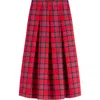 Boden Verity Tartan Midi Skirt In Red