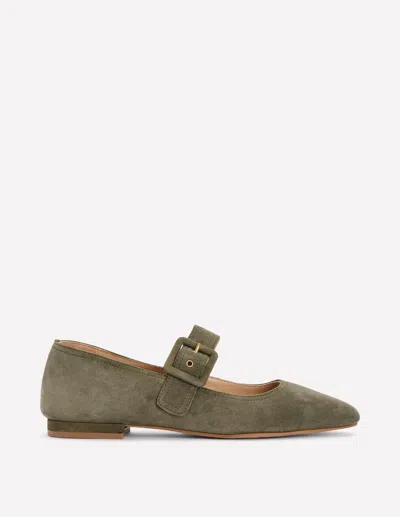Boden Vic Chisel Toe Mary Janes-deep Olive Female  In Multi