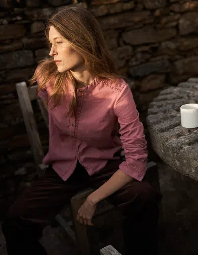 Boden Victoria Cord Shirt-blushing Rose Female  In Pink