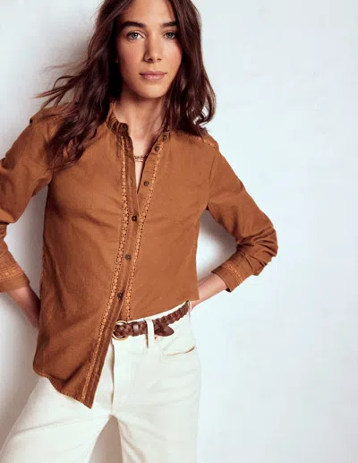 Boden Victoria Cordhemd-ingwer In Brown