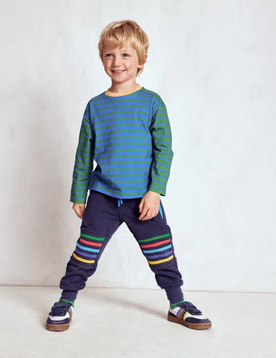 Boden Kids' Warrior Knee Joggers-starboard Blue Male