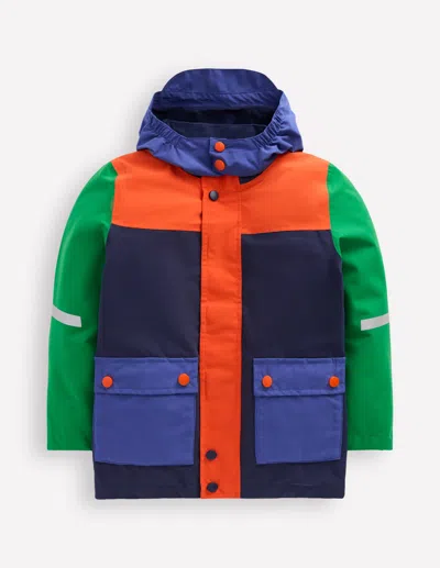 Boden Kids' Wasserdichte Fischerjacke-blockfarben In Multi