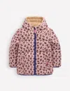 Boden Wattierter Teddyfellmantel Zum Wenden-pink Leopardenmuster In Multi
