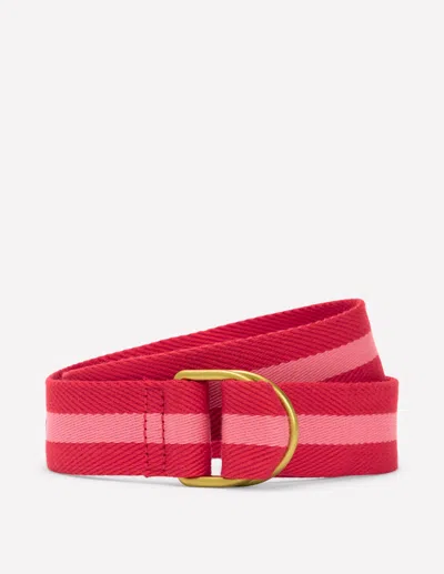 Boden Webbing D Ring Belt Red And Pink Women
