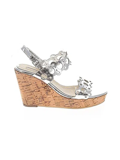 Pre-owned Boden Wedges In Silver